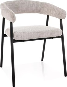 Jedálenská stolička KATANA s čiernymi nohami, sivá