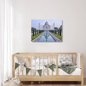 Sklenený obraz - Taj Mahal za východu slnka (70x50 cm)
