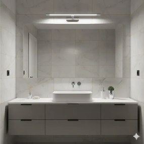 LED kúpeľňové osvetlenie na zrkadlo KLIMT LED/12W/230V 3000/4000/6000K 60 cm IP44 lesklý chróm
