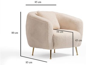 Béžové kreslo Istiridye – Artie