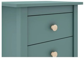 Detský nočný stolík z borovicového dreva v petrolejovomodrej farbe Max - Marckeric