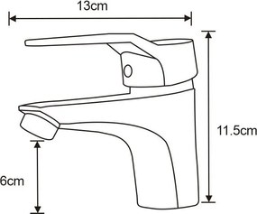 Mexen Caro umývadlová batéria, chrómová, 746600-00