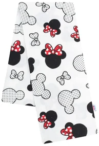 Flanelová plienka s potlačou New Baby biela Mickey & Minnie
