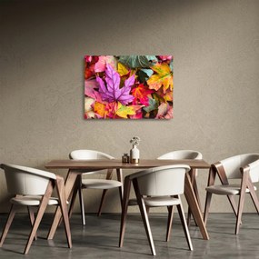 Sklenený obraz - jesenné listy (70x50 cm)