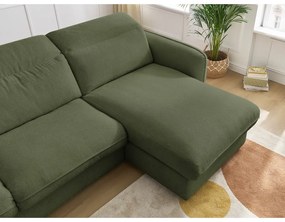 Zelená rozkladacia rohová pohovka (variabilná) Achille – Bobochic Paris