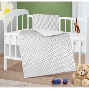 Bellatex Detský set vankúša a prikrývky Kosoštvorce sivá, 75 x 100 cm, 42 x 32 cm
