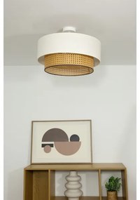 Prisadený luster NATIA 1xE27/60W/230V biela/hnedá