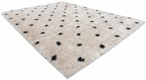 Koberec FLUFFY 2370 shaggy bodky - krém / antracit
