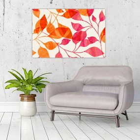 Obraz - Oranžové lístie (90x60 cm)