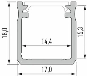 Led-Labs LED profil LUMINES typ Y biely lakovaný 1m