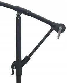 Dekorstudio Záhradný slnečník s LED osvetlením  - 270 cm - tmavo sivý