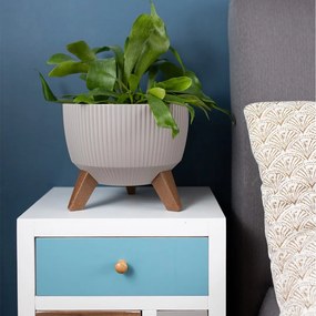 PLASTOVÝ KVETINÁČ ROSA LINEA ECO 15X24 CM ZELENÁ