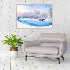 Obraz - Ľadové jazero (90x60 cm)