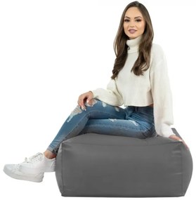 Taburetka sivá kocka ekokoža