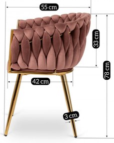 PROXIMA.store - Čalúnená jedálenska stolička CAPI FARBA: ružová