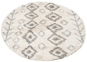 Koberec BOHO L228D béžový / tmavosivý kruh