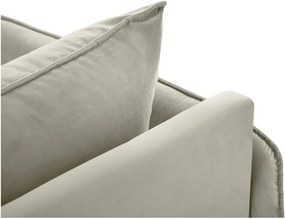 Béžová zamatová leňoška Cosmopolitan Design Vienna, pravý roh