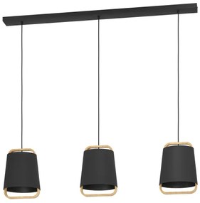 Eglo 390186 - Luster na lanku CAMALOZA 3xE27/40W/230V čierna
