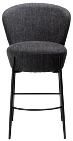 ORBIT ČALÚNENÁ BAROVÁ STOLIČKA black bouclé/black