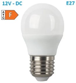 Diolamp SMD LED žiarovka matná Special Voltage Ball G45 5W/12V-DC/E27/6000K/470Lm/180°