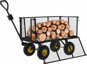 Garden Line XL DVOJFUNKČNÝ ZÁHRADNÝ VOZÍK – ČIERNY S PLACHTOU