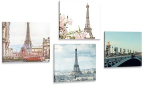 Set obrazov Eiffelova veža - 4x 60x60
