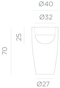 BAMBU exteriérový kvetináč 70 cm