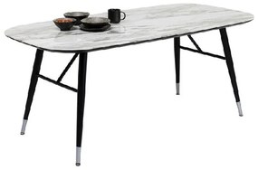 Catania jedálenský stôl 180x90 bielo-čierny