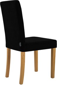 Sada 2 ks jedálenských stoličiek Ina látka cord, antik svetlá - čierna