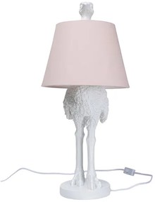 Ostrich stolová lampa biela 66 cm