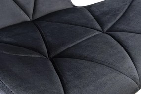 Jedálenská stolička MURET zamatová, čierna