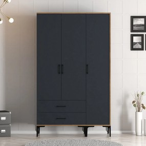Šatníková skriňa Kiara ST (orech + antracit). Akcia -19%. Vlastná spoľahlivá doprava až k Vám domov. 1088344