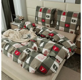 Flanelové obliečky z mikrovlákna CHRISTMAS SOCKS zelené Rozmer obliečky: 2 ks 70 x 90 cm | 200 x 220 cm