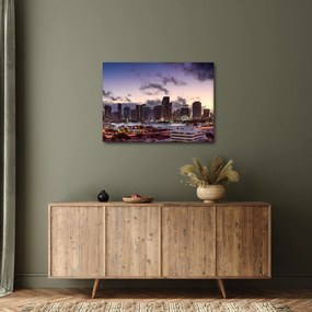 Obraz metropoly s mrakodrapmi (70x50 cm)