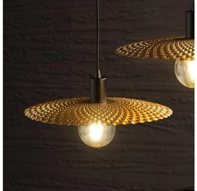 ONLI - Luster na lanku GOLDEN 1xE27/22W/230V zlatá/čierna