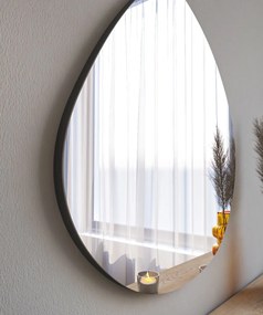 Dekorativní nástěnné zrcadlo Besso 60 cm černé