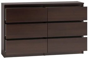 Komoda 6 zásuviek Malva 120 cm Wenge