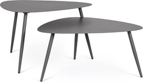 Oceľové záhradné konferenčné stolíky v súprave 2 ks 73,5x77,5 cm Yvonne – Bizzotto