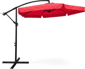 Záhradný slnečník CYNIA s bočnou nohou 300 cm červený