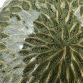 Keramická dekorativní koule Saggio Pattern 10 cm zelená
