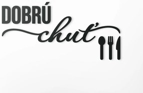 drevko Nálepka na stenu Dobrú chuť Rozmer obrazu: 29 x 59,5 cm, Farba dekorácie: Čierna