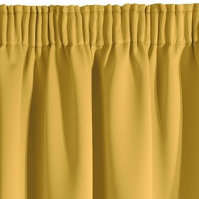 Žltý zatemňovací záves s riasiacou páskou na štipce Dĺžka: 270 cm
