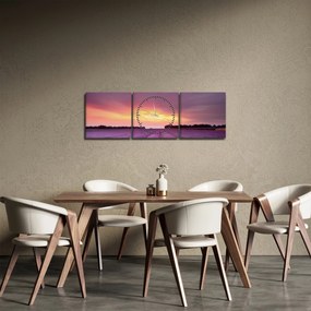 Obraz - Levanduľové pole (s hodinami) (90x30 cm)