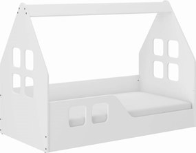 Wooden Toys Detská posteľ Bezpieczny Niski DOMEK 140x70 (vľavo)