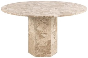 Jedálenský stôl Naxos 130 cm mramor Latte