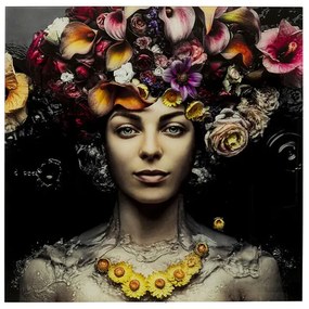 Flower Art Lady obraz sklenený
