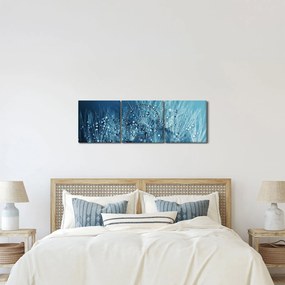 Obraz - Kvapky rosy (s hodinami) (90x30 cm)