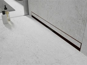 Mexen Flat Wall, sprchový žľab na stenu 2v1, 50 cm, medená matná, 1C30050