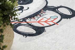 Dywany Łuszczów, Detský kusový koberec Bambino 1129 Panda cream, 140x190, čiernobiela, detská izba
