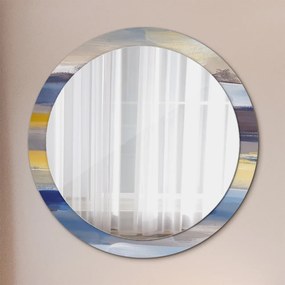 Okrúhle ozdobné zrkadlo Abstraktný obrázok fi 90 cm
